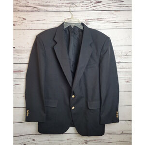 Vtg John Blair Suit Coat Black 2-Button Tailored Business Formal Men's Size 44